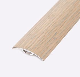 Порог (стык) Русский профиль  разноуровневый ламинированный с дюб, 30*2700 мм, Дуб белёный